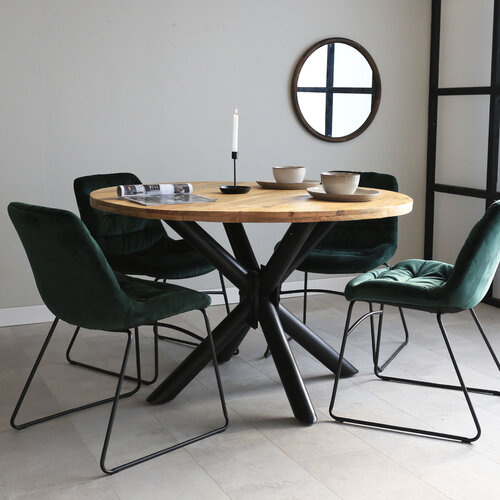 Denver Esstisch Rund Industrial 130cm Denver Esstisch Rund Industrial 130cm