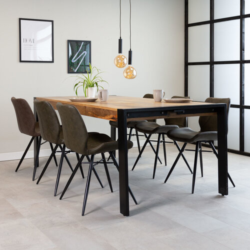 Dimehouse Colorado Esstisch Industrial 200x100 cm Mangoholz Dimehouse Colorado Esstisch Industrial 200x100 cm Mangoholz