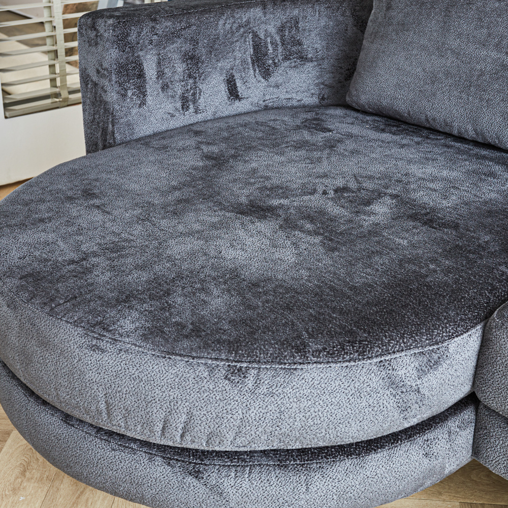 3-Sitzer Ecksofa links Bella anthrazit Chenille - Gratis Lieferung -  DIMEHOUSE