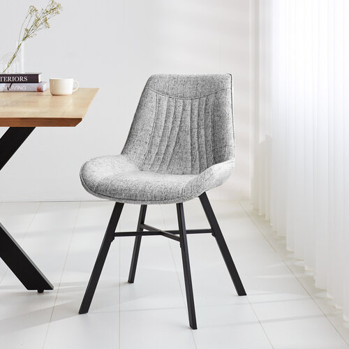 Esszimmerstuhl Jada Chenille grau Esszimmerstuhl Jada Chenille grau