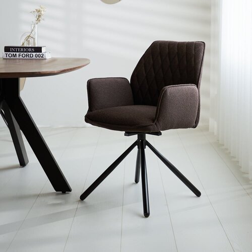 Dimehouse Esszimmerstuhl Novan Bouclé braun Dimehouse Esszimmerstuhl Novan Bouclé braun