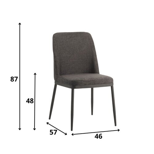 Dimehouse Esszimmerstuhl Noli Stoff anthrazit