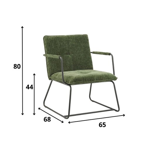 Sessel Hailey dunkelgrün Chenille