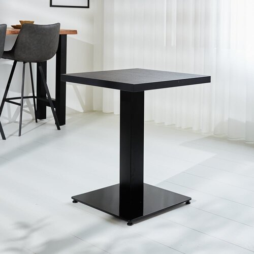 Bistrotisch Robin quadratisch schwarz 60x60 cm