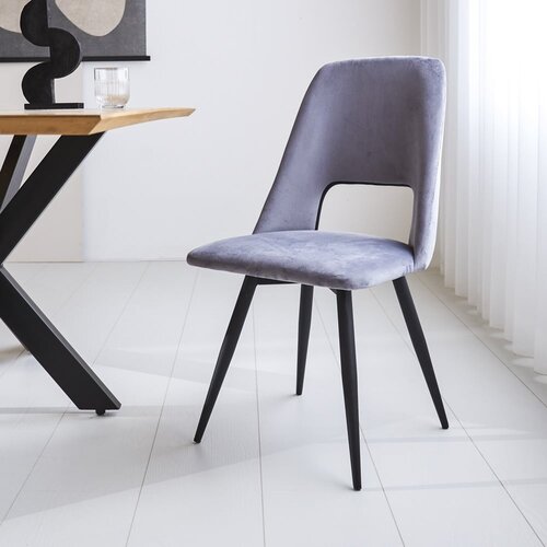 Mila Esszimmerstuhl Industrial Drehbar Samt Grau Mila Esszimmerstuhl Industrial Drehbar Samt Grau