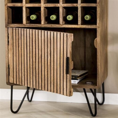 Weinschrank Mangoholz Tory 35x56x90 cm