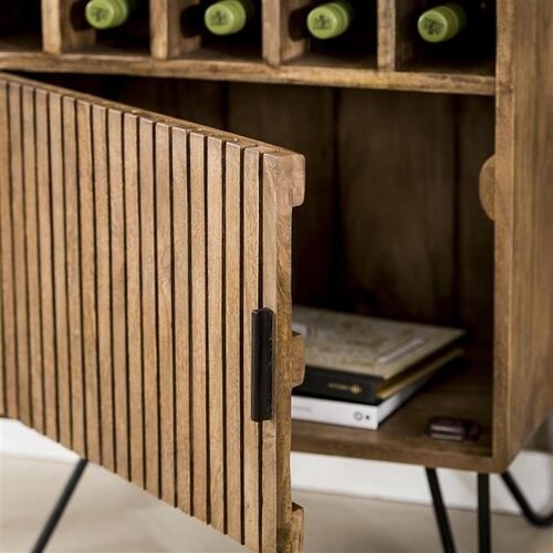 Weinschrank Mangoholz Tory 35x56x90 cm