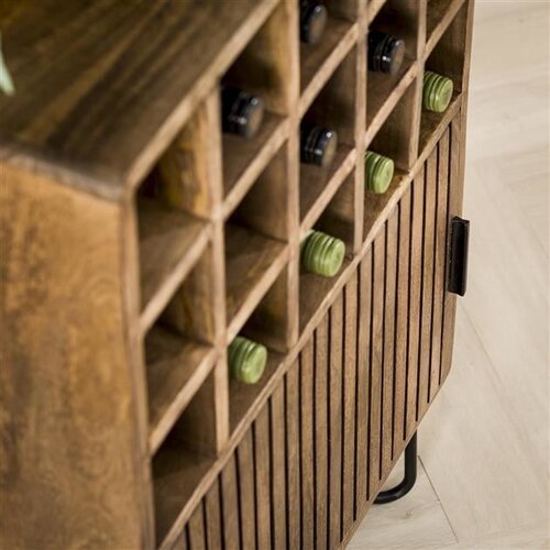 Weinschrank Mangoholz Tory 35x56x90 cm