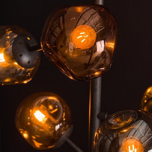 Stehlampe Diamond 6-flammig Glas gemischt Metall