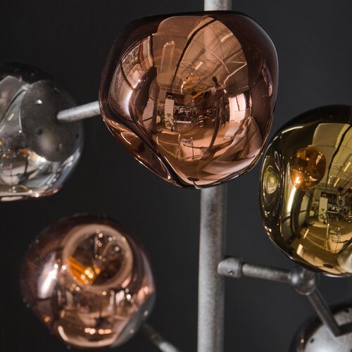 Stehlampe Diamond 6-flammig Glas gemischt Metall