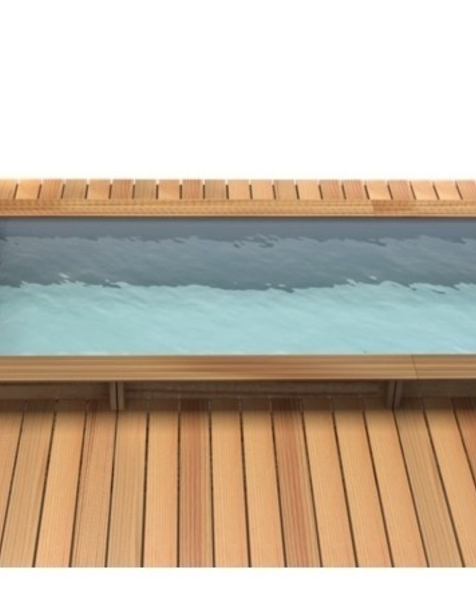 Proswell houten zwembaden Houten urban Stadszwembad 6.00 x 2.50 x 1.33 met automatisch rolluik