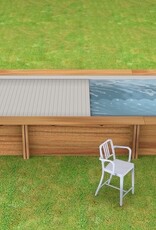 Proswell houten zwembaden Houten urban Stadszwembad 6.00 x 2.50 x 1.33 met automatisch rolluik