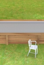 Proswell houten zwembaden Houten urban Stadszwembad 6.00 x 2.50 x 1.33 met automatisch rolluik