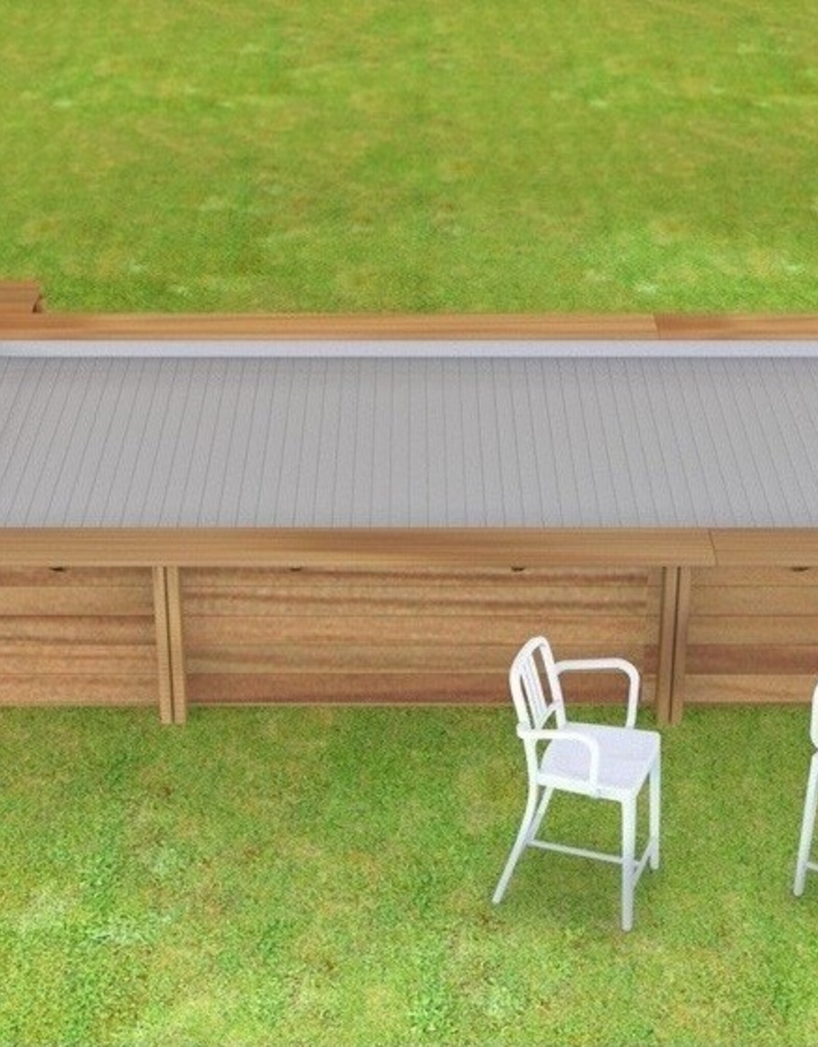 Proswell houten zwembaden Houten urban Stadszwembad 6.00 x 2.50 x 1.33 met automatisch rolluik