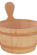 Sauna emmer 4 liter bastring met kunststof inzet
