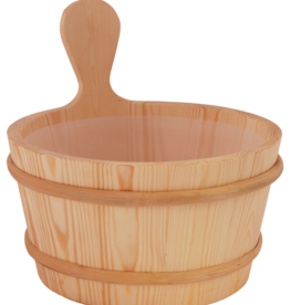 Sauna emmer 4 liter bastring met kunststof inzet