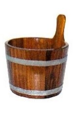 Sauna emmer kambala 5 liter, blank gelakt
