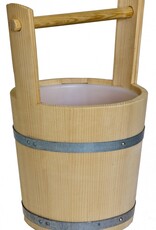 Sauna Emmer  met metalen banden en kunststof binnen emmer 5 Liter