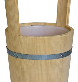 Sauna Emmer  met metalen banden en kunststof binnen emmer 5 Liter