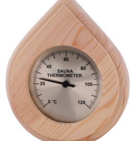 Sawo Sauna produkten Sauna Thermometer in druppelvorm Pine