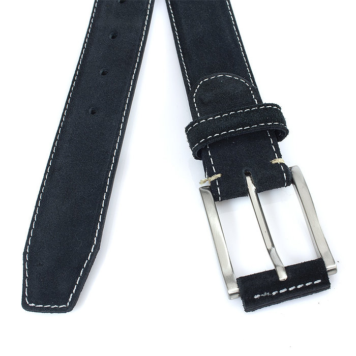 JV Belts Herenriem zwart suede