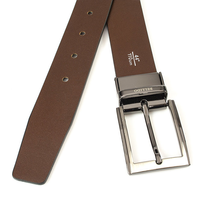 Miguel Bellido Classic Heren riem bruin/zwart draaibaar