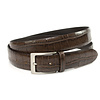 Heren riem bruin met print