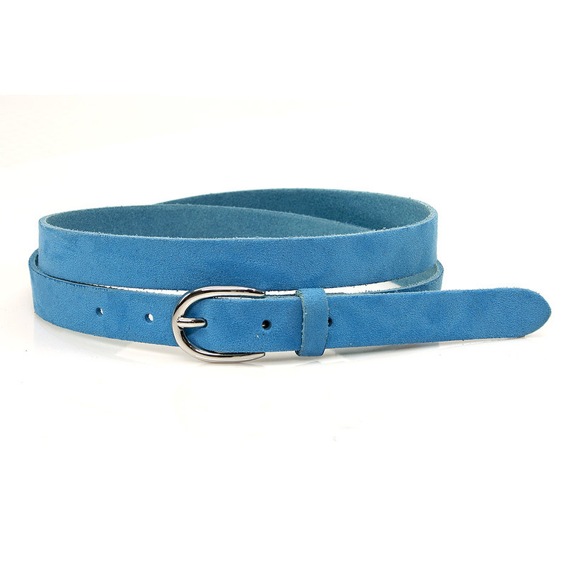 Thimbly Belts Smalle dames riem hemelsblauw suede