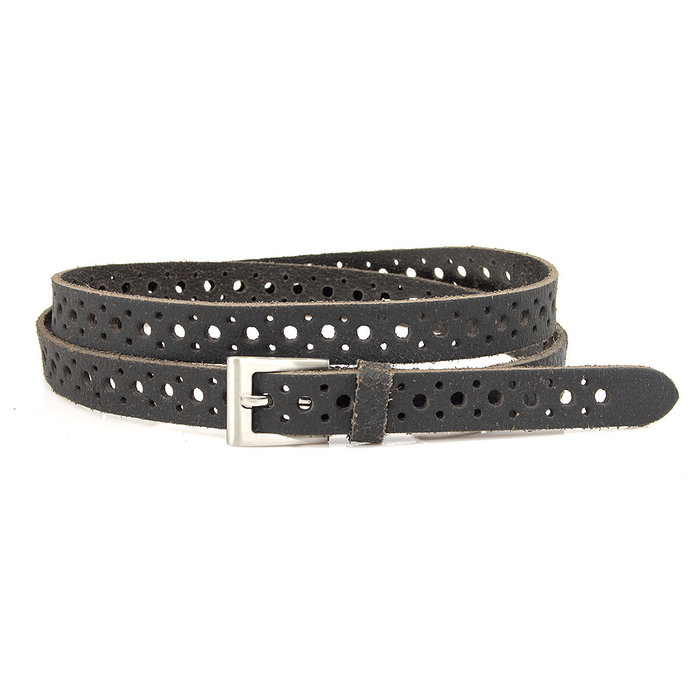 Thimbly Belts Dames riem zwart crackle