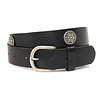 Dames riem zwart met ornamenten