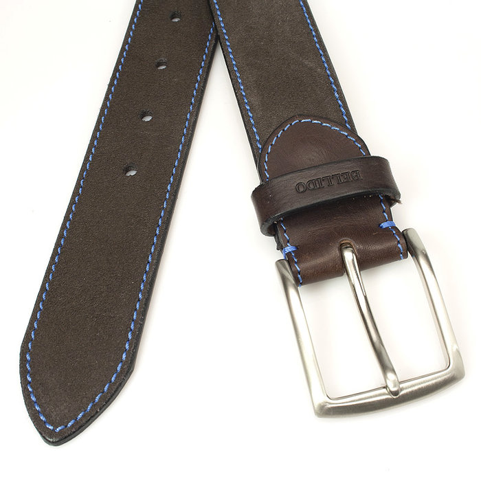 Miguel Bellido Sport Bruine suede jeans riem