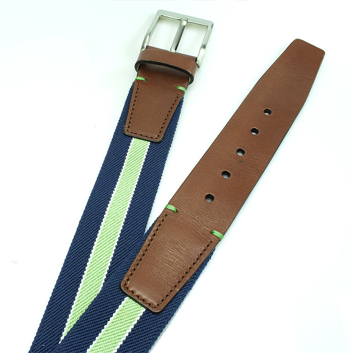 Gilmart Donkerblauwe elastische heren riem