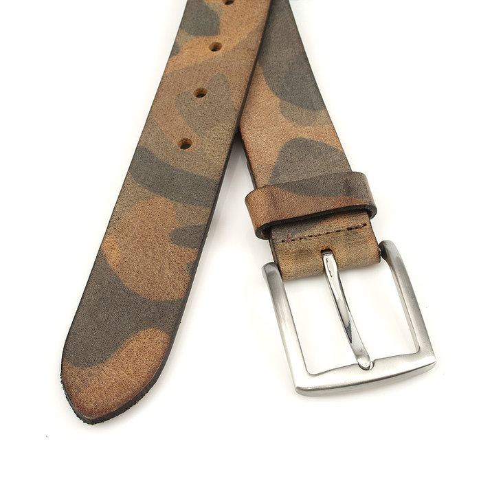 Thimbly Belts Unisex riem bruin/groen