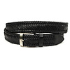 Heren vlechtriem zwart