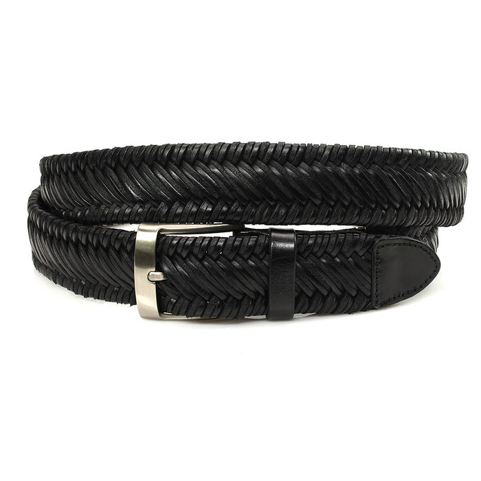 Gilmart Heren vlechtriem zwart