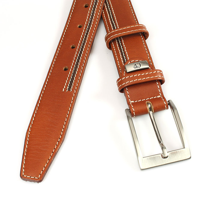 JV Belts Donker cognac  heren riem