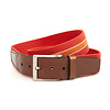 Elastische rood oranje heren riem
