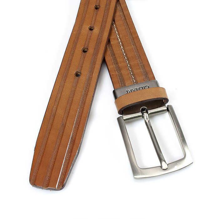 Gilmart Sportieve donker cognac heren riem