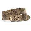 A-Zone Dames riem bruin/ brons met slangenprint