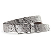 Leren witte dames riem met slangenprint
