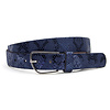 Blauwe dames riem met slangenprint