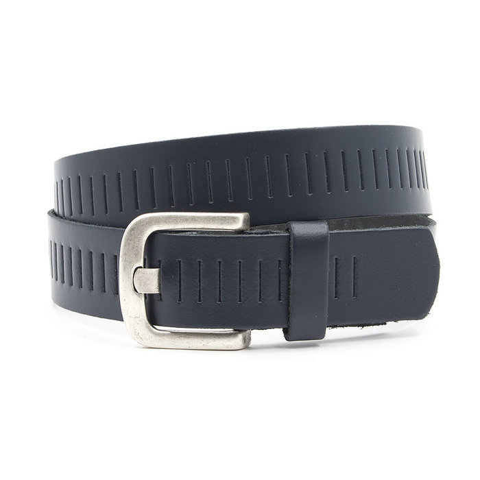 A-Zone Broekriem blauw met gleufjes