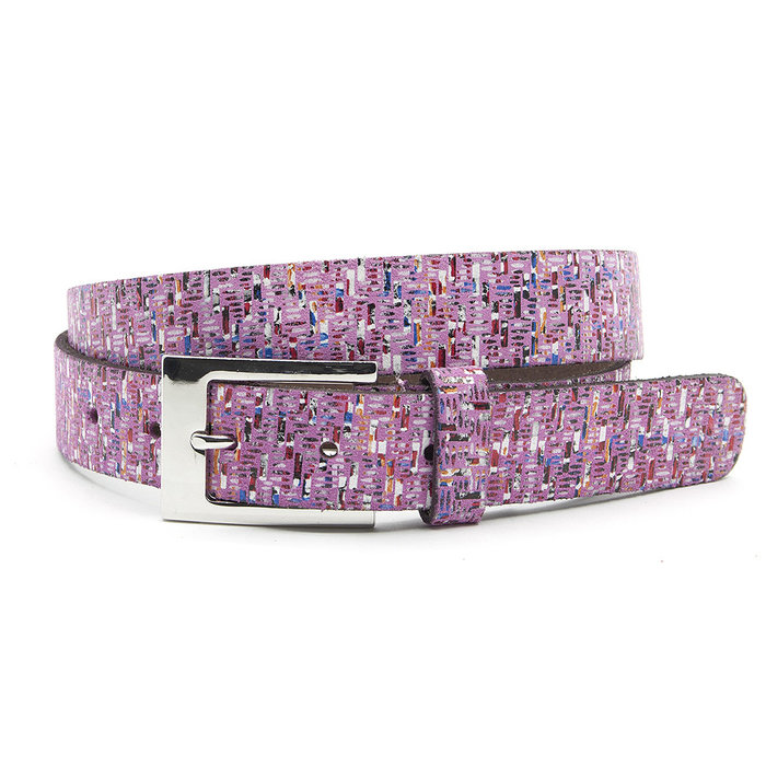 A-Zone Dames riem roze tweed