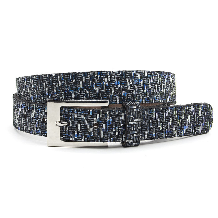 A-Zone Dames riem zwart tweed