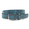 A-Zone Dames ceintuur blauw leopard