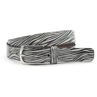 A-Zone Dames riem zwart/ wit zebra
