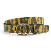 Dames riem geel python