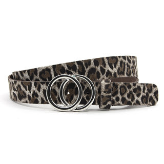 A-Zone Dames ceintuur zwart/wit leopard