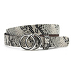 Dames riem wit python motief