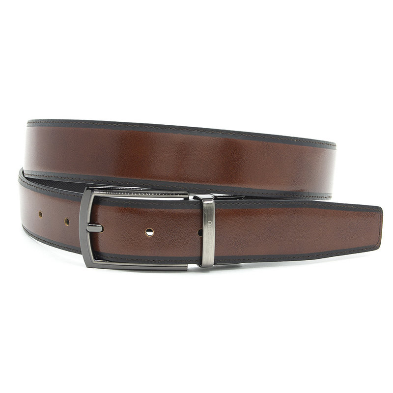 Miguel Bellido Classic Draaibare reversible riem bruin/zwart